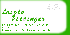 laszlo pittinger business card